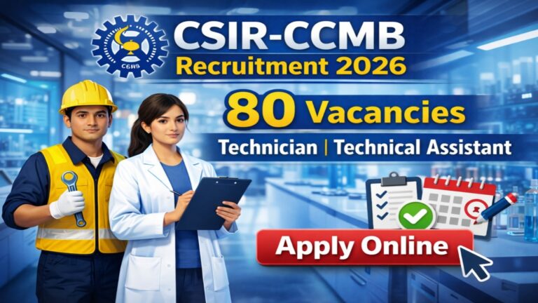 CSIR-CCMB Recruitment 2026