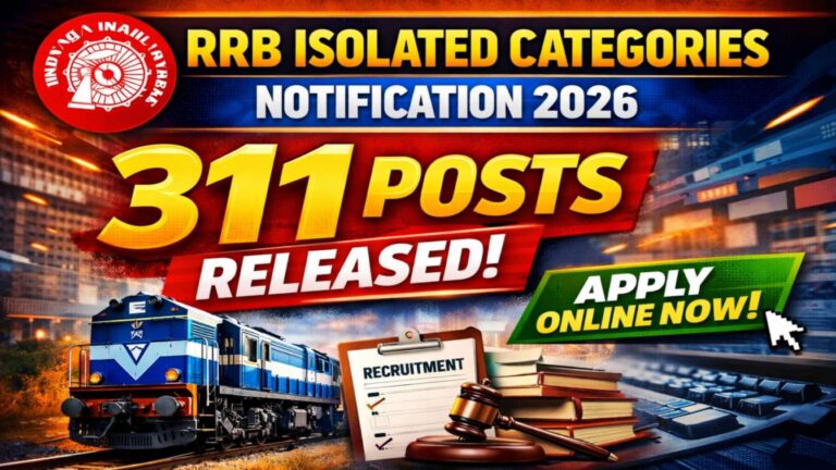 RRB Isolated Categories Notification 2026