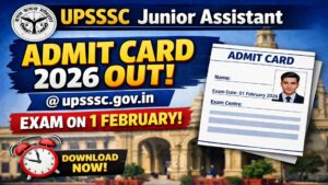 UPSSSC Junior Assistant Admit Card 2026
