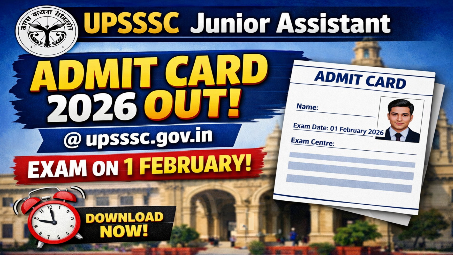 UPSSSC Junior Assistant Admit Card 2026