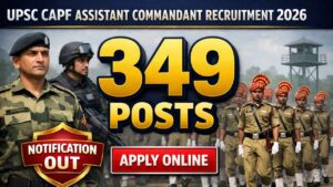 UPSC CAPF Assistant Commandant Recruitment 2026