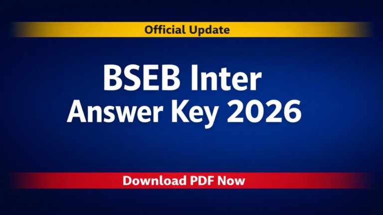 Bihar Board 12th Answer Key 2026