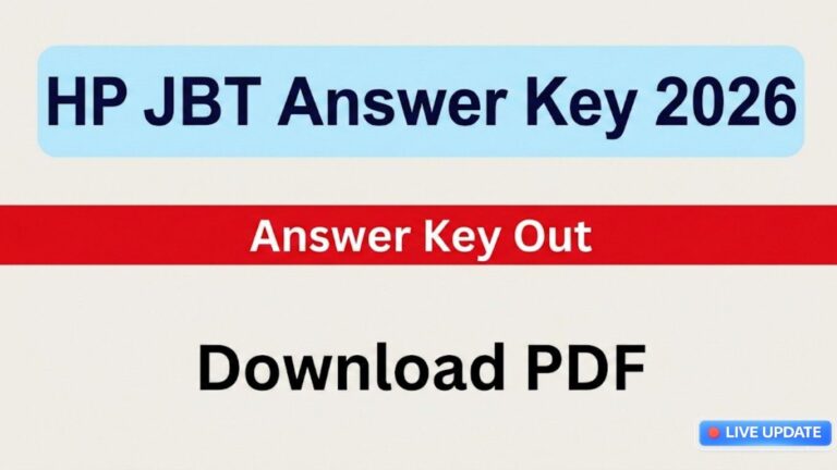 HP JBT Answer Key 2026