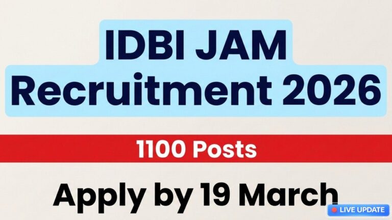 IDBI JAM Recruitment 2026