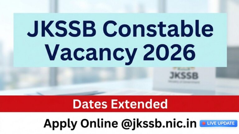 JKSSB Constable Vacancy 2026