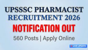 UPSSSC Pharmacist Recruitment 2026